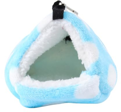 SWETRACE Hamaca para Loros de Franela Cálida y Cómoda para Jaula en Invierno, Cabaña Práctica y Acogedora para Mascotas Pequeñas como Chinchillas y Aves