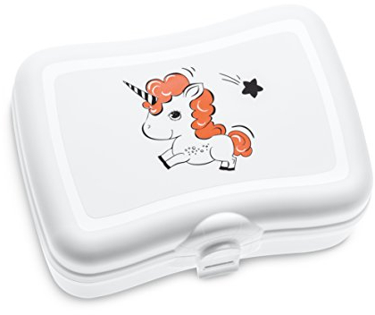Koziol 3149525 Box Imbiss, mit Druck Kunststoff, weiß Blickdicht, 12,2 x 16,8 x 6,6 cm
