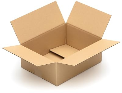 KK Verpackungen cartons d'expédition 320 x 250 x 120 mm marron simple paroi (dimensions extérieures 325 x 258 x 126 mm) | 150 pièces, boîtes pliantes pour expédition