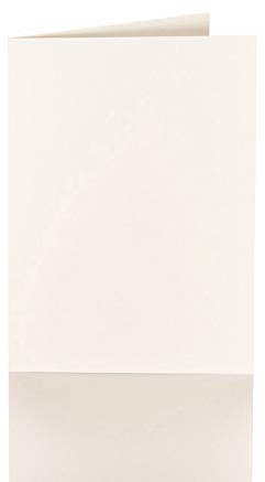 Paper24 25 Faltkarten A6 240g/m² Elfenbein für Briefumschläge im Format DIN C6