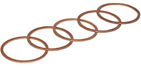 Lot de 25 anneaux d'étanchéité en cuivre 42 x 49 x 2 mm