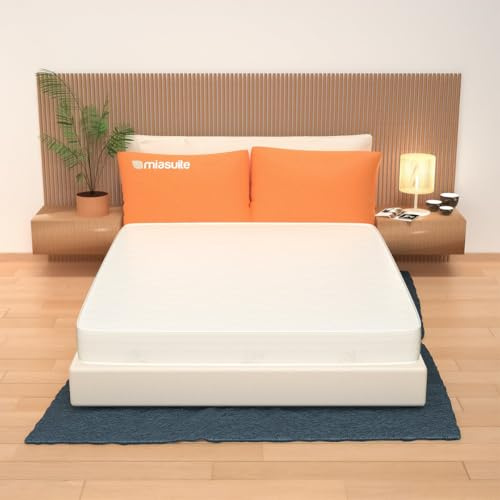 MiaSuite Matelas 90 x 190 cm Hauteur 14 cm WaterFoam Tissu AloeVera Indéformable, hypoallergénique et Anti-acariens, rigidité Moyenne Modèle : Plus H14