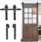 TRMLBE Set di Ferramenta per Porte Scorrevoli Sistema di Guide per Porte Scorrevoli in Legno Binario di Guida Set Completo di Accessori - 366 cm