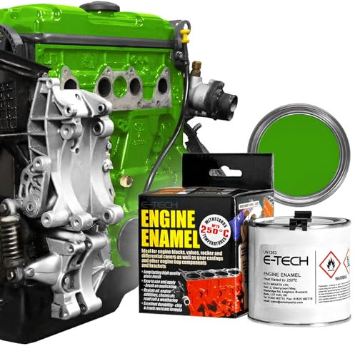 E-TECH Engine Enamel - 250ml Brush-on paint (Lime Green)