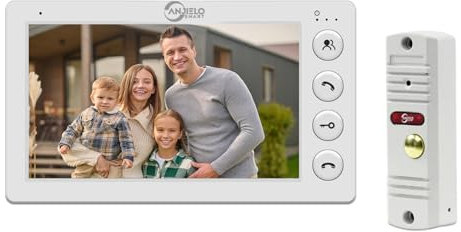 ANJIELO SMART 7 Inch Video Intercom System Doorbell Video Door Phone, Supports Connection to Electronic Door Locks