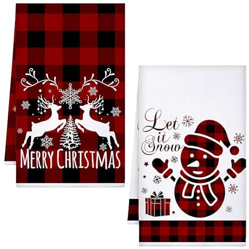 PPGGOPP Torchon Vaisselle de Noël Essuie-vaisselle, Décoration Christmas Cuisine