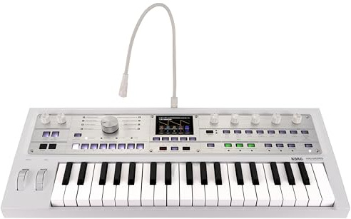 Korg microKORG 2 - Sintetizador Analógico de 37 Teclas y Procesador Vocal - Edición limitada blanco