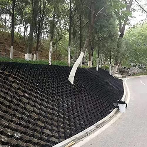 Sistema de pavimentación permeable extra largo para entrada, estabilizador de rejilla de suelo flexible de panal para patio, pasarela, caminos, rejilla geográfica de grava (4 x 7,5 m)