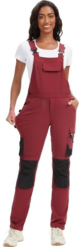WORK IDEA Damen-Arbeitslatzhose mit guter Dehnbarkeit, vielen Taschen und teilweiser Verwendung von Cordura-Gewebe für erhöhte Abriebfestigkeit, geeignet für Verschiedene Arbeitsumgebungen
