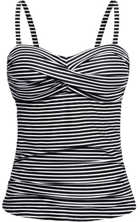 Tankini Top for Women Tummy Control Bathing Suit Bandeau Swim Tops Only