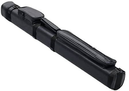 Zxpjkyu Custodia per Stecche da Biliardo, Custodia Portatile per Stecche da Biliardo con Divisorio, Accessorio per Tavolo da Biliardo, 4 Fori, 2 Calci, 2 Aste
