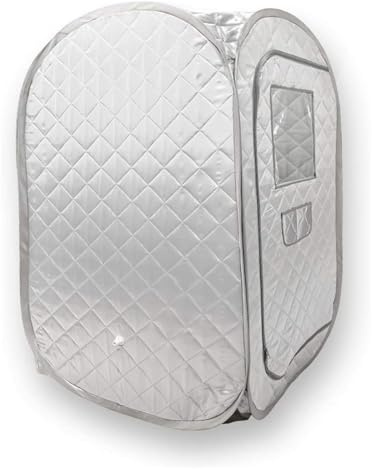 Bärbart bastält, hopfällbart helkroppsspa for en person for detoxterapi utan bastuångare för hemmabruk(Dark gray-No steamer)