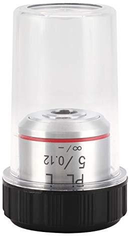 FTVOGUE KP 5X Objektiv Lins Aluminiumlegering Oändligt Mikroskop Objektiv Lins 0,12 NA 26,1 Mm Arbetsavstånd för Användare Av Metallurgiskt Mikroskop Observationsmätning