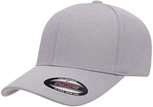 Flexfit Men's Cool & Dry Pique Mesh, Silver, OSFA