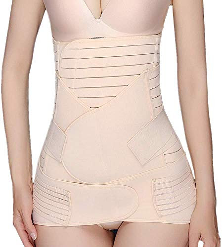 JADE KIT 3-in-1-Gürtel nach der Geburt, verstellbar & atmungsaktiv, Erholung für Bauch, Taille, Becken 【XL】