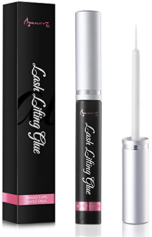 Beauty7 Colle Faux Cils Transparente Sans Latex 7ml, Colle a Faux Cils Blanche, Colle Adhésive Sechage Rapide Imperméable et de Forte Tenue pour les Yeux Sensibles