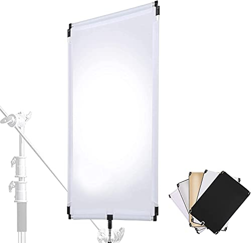 35 x 47/90 x 120cm Reflector de luz 5 en 1, difusor portátil plegable con bolsillo para fotografía y estudio de vídeo - translúcido, plateado, dorado, blanco y negro