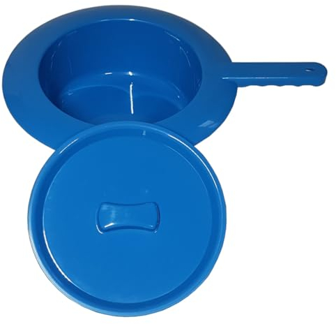 FabaCare Bettpfanne, Stechbecken, Stechpfanne, Toilettentopf, Zimmertopf, Mobile Toilette, Mobiles WC, Nachttopf, Töpfchen, Medizinische Pflege-Bettpfanne für Erwachsene aus Plastik, blau