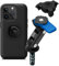 Quad Lock Motorcycle Fork Stem Phone Mount Kit with Vibration Dampener and iPhone 14 Pro MAG Case