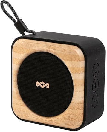 Marley House of Roots Bluetooth Lautsprecher – Kleine tragbare Lautsprecher Bluetooth Box für Reisen & Outdoor, IP67 wasserdicht, 10 Stunden Spielzeit - Mini Wireless Speaker für Handy, Schwarz