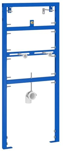 vidaXL Industrial Basin Frame - Blue Steel Urinal Mount for Modern Bathrooms - 50 x 113 x 3 cm - Supports Urinals/Basins/Bidets