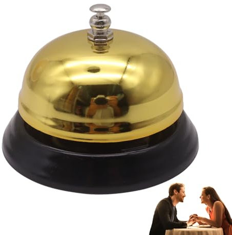 Ufficio campanello - campana da tavolo metallico | Metal Bell -Tavolo da desktop Bell, porta di servizio per ufficio in metallo anti -art -corda per contatori, hotel, cucine, uffici, ristoranti