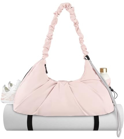 Dizdvizd Borsone Sportivo Donna, Piccola Borsa Palestra con Scomparto per Scarpe, Impermeabile Borsa da Viaggio, Borsone Yoga, Weekend Borsa a tracolla Per Sport, Nuoto, Viaggio