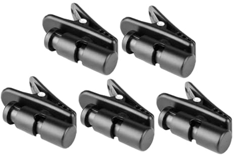 BESPORTBLE 5 Piezas Clip para Cables de Auriculares Abrazaderas Resistentes de Fijación para Micrófono y Cable Sujetador para Collar y Cinturón Accesorio Duradero para Deportes y Uso Diario