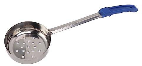 OEBUAFI Såssked, Matsked Av Rostfritt Stål för Matlagning i Köket, för Pizzapålägg och Servering Av Soppa (Blå 8oz (Håldränering))