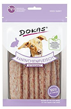 Dokas Dog Kaninchenfleisch getrocknet für Hunde - 12 x 70g