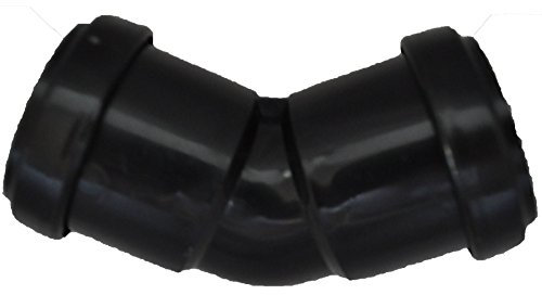 Pushfit 32mm Waste Pipe 45 Degree Bend - Black - Pack of 2
