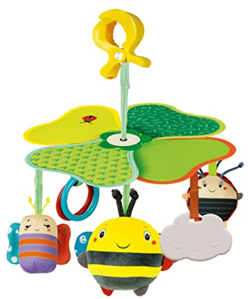 Clementoni - 17790 - Easy-Peasy Travel Mobile - Giostrina Culla O Passeggino, Giocattolo da Appendere per Passeggino, Gioco Passeggino Neonato, Leggera E Trasportabile