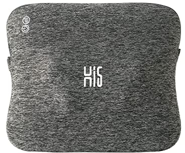 Hi5 Bravo Shiatsu-Massagekissen mit Wärmefunktion Abschaltautomatik Waschbarer Bezug für Schultern Nacken Rücken und Beine-Dunkelgrau