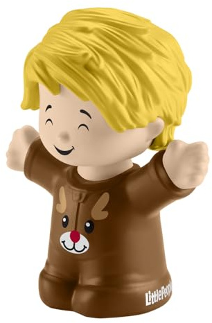 Ersatzteil für Fisher-Price Little-People Adventskalender Weihnachten Spielset – HGP72 ~ Ersatzfigur für kleine Jungen mit braunem Rentier-Outfit ~ funktioniert hervorragend mit vielen Sets!