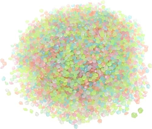 MacroHu 5000 Piezas Fluorescente Piedras Piedras Acuarios Piedra Jardineria Exterior Piedras Decorativas Piedras para Macetas Piedras Luminosas Piedras Decoracion Jardin Guijarros Luminosos-Colores