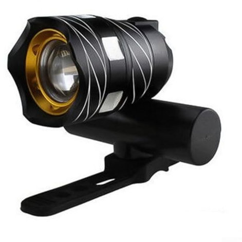 HEIBTENY Phare Avant LED pour VTT - 350 LM - Rechargeable - Batterie Rechargeable - Faisceau réglable, pour Une visibilité et Une sécurité accrues à vélo de Nuit. (Noir)