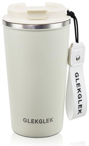 GLEKGLEK Taza Termo Cafe para llevar 500ml, Vaso Termico Antiderrames, para Café Caliente Hielo Té y Cerveza