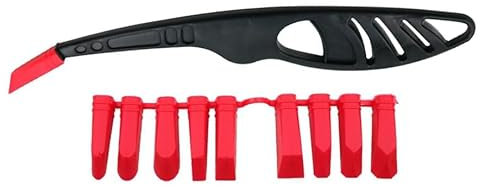 Bkemkri Outil de Calfeutrage 9 en 1, Grattoir à Colle Outil, Grattoir à Calfeutrer Outils, Outil de Finition pour Joints, Grattoirs de Colle à Verre, Outil de Finition pour sol de Douche