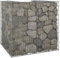 AUVYI Steinkorb Gartendeko Gabionenwand für Mülltonnen 110x100x110 cm Gabione Gabionen Hochbeet Gartenzaun Terrasse Stabile Konstruktion GabionenSäule Pflanzenwand Steingabionen Gabionenkörbe Metall