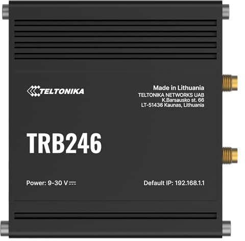 Teltonika TRB246 Industrial IoT Gateway, 4G LTE Cat 4, 3G, 2G, Dual SIM, Auto Failover, RS232/RS485, Multiple VPNs, Input/Output