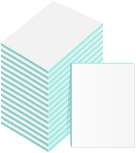 Kaxtde 16 bloques de sellos de goma, 20 x 15 cm, bloques de goma para tallar manualidades, para gráficos impresos (blanco y verde)
