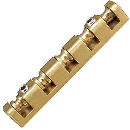 Brass Roller Nut for 5 String Bass Instruments Optimizes String Movement and Resonance Adjustable Comes with Mounting Plate Wrench Resonance Nut