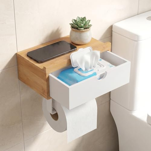 ZLLZPZD Porta Rollos de Papel Higienico,Soporte Papel Sin Taladro para WC