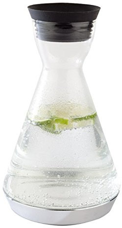 Caraffa Termica Brocca, 3 pezzi Cool, fino a 4 ore Durata di raffreddamento, Vaso in vetro, Coperchio in Silicone plastica ABS, fondo in acciaio inox, Versatore si apre e chiude selbstaendig | Sun