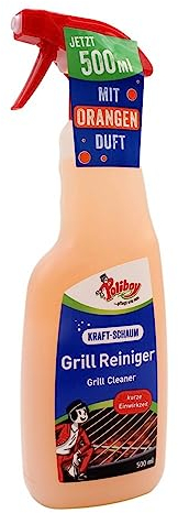 POLIBOY Grill Reiniger - Fettlöser für Grillrost - Grillreinigungsspray mit Haftgel-Formel - 1x 500 ml - Made in Germany