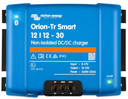 Victron Energy Orion-Tr Smart DC to DC Charger (Bluetooth) - 12/12-Volt 30 amp 360-Watt - Battery Charger for Dual Battery Systems - Non-Isolated