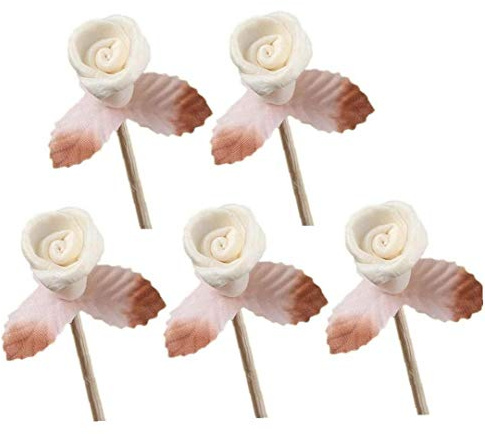 PiniceCore 5pcs Diffusor-Sticks Rattan-Blumen-Knospe Rose Ersatz Refill Rattanstöcke für Essential Oil Diffuser für Heim Schlafzimmer Badezimmer