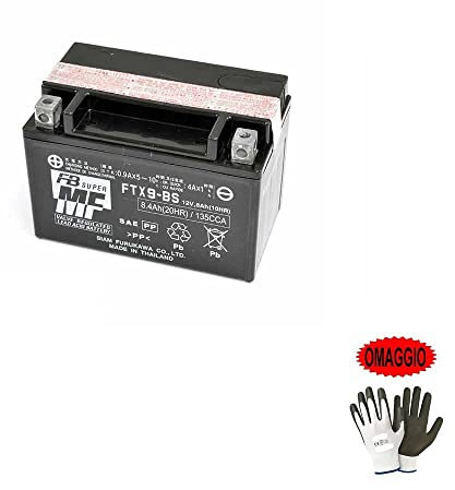 COMPATIBILE CON KAWASAKI 750 Z750 2012 BATTERIA GIA' PRONTA ALL'USO FURUKAWA FTX9-BS BATTERIE 8 AMPERE 12 VOLT SPECIFICA PER MOTO SCOOTER 150X87X105