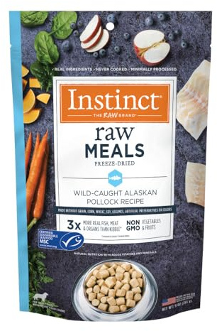 Instinct Raw Meals Freeze-Dried Pollock Dog Food, 9 oz. Bag