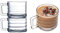GOSOYO Tazzine Caffe Vetro Set di 2, Bicchieri da Tè e Caffè con Manico, Tazze Vetro Cappuccino, Bicchieri Impilabili Moderni con Manico (250cc/8.5oz)